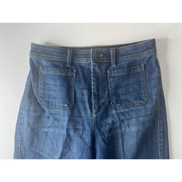 Talbots Flawless High Waist Wide Crop Jeans Denim Size 8P - Picture 2 of 8